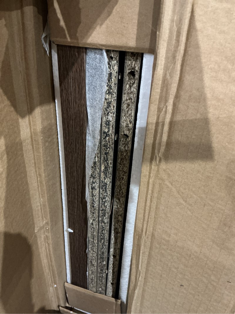 Condition photo showing Good Condition for gia home furniture 3 pcs living room table set, including 1 particle board coffee table with marble vein walnut & 2 end tables with charging station, usb ports, 2 drawers & open shelves