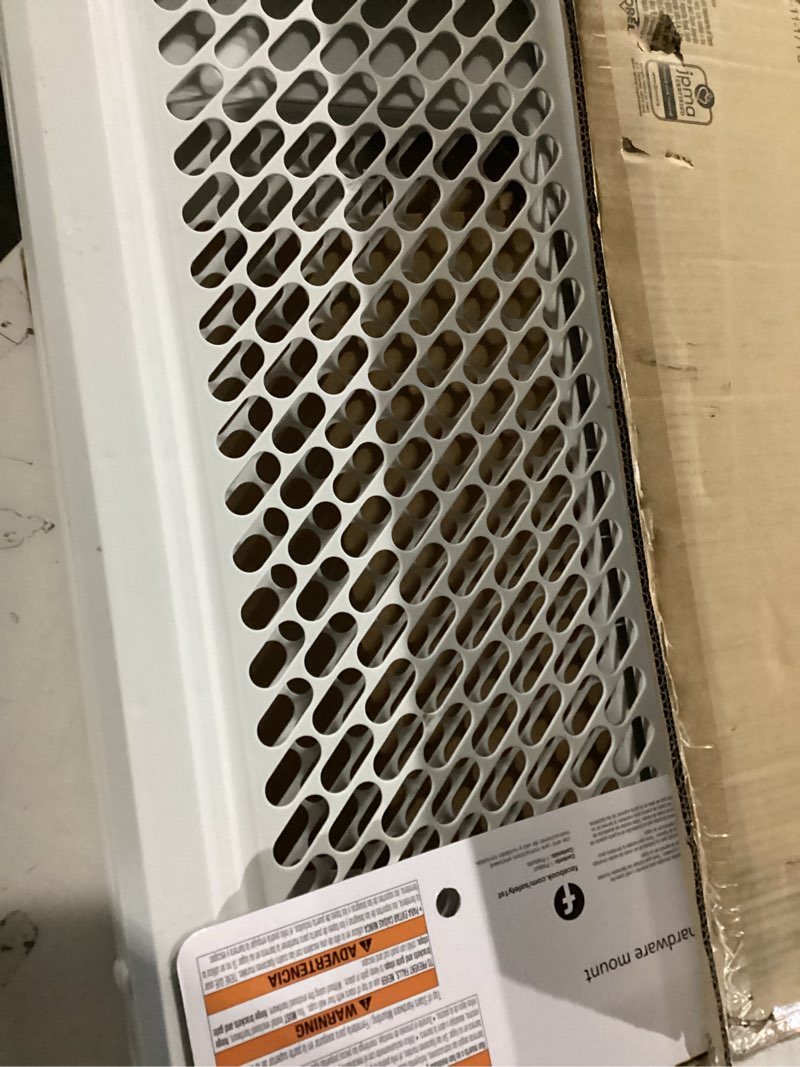 Condition photo showing New/Like New for safety 1st baby gates for doorways, pressure mount lift, lock and swing, dog gates, hardware gate for stairs, fits 28"-42" wide