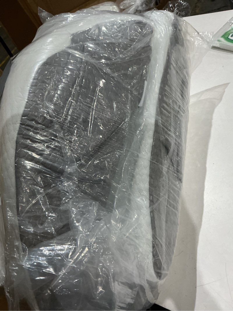 Condition photo showing Good Condition for bedluxe knee pillow for back sleeping, leg pillow knee wedge pillow, memory foam wedge pillows for legs post surgery, triangle pillow for knee support, leg elevation, knees hip back pain relief, white 23.6*18.9*7.9 inch white/grey