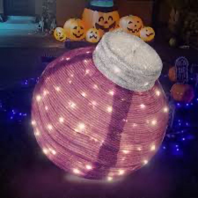 outdoor christmas ornaments, lighted pop-up outdoor holiday ball decoration with