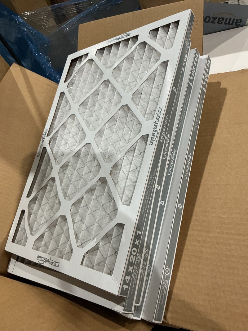 aerostar 14x20x1 merv 6 air filter, 6 pack, actual size (13.50 x 19.50 x 0.75 inches), for hvac, air conditioner & boiler filter for dust, lint & pollen control (mpr 300 / fpr