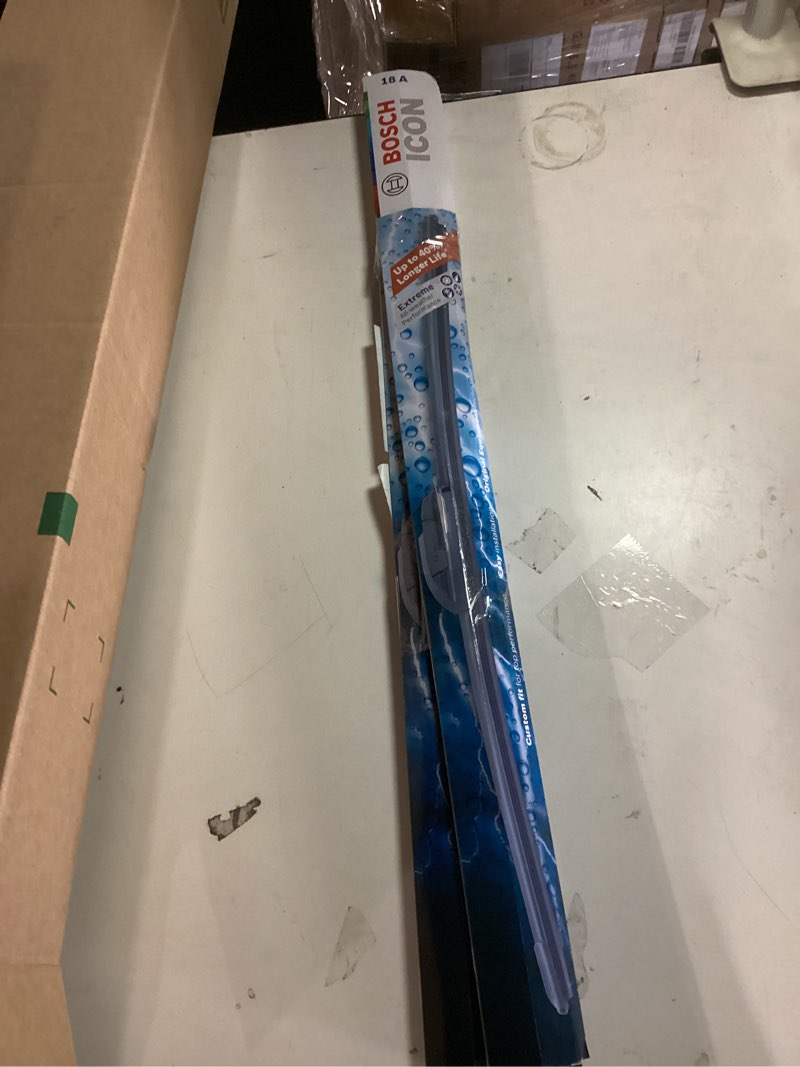 Condition photo showing As Is for BOSCH 26A18A ICON Beam Wiper Blades - Driver and Passenger Side - Set of 2 Blades (26A & 18A) Front (26A & 18A) ICON Combo Pack (Front)