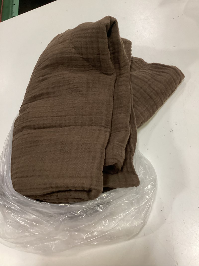 Condition photo showing Good Condition for quince organic cotton gauze dream quilt set, full/queen, chocolate