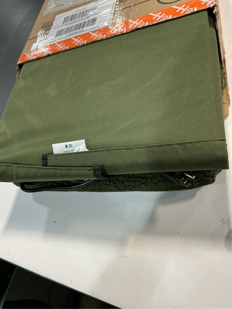 Condition photo showing Good Condition for K&H Pet Products Extra-Wide Heated Cat House for Outside, Outdoor Cat House with 2 Safe Escape Doors, Weatherproof Insulated Stray & Feral Shelter with Waterproof Heated Bed, Safety Listed - Olive