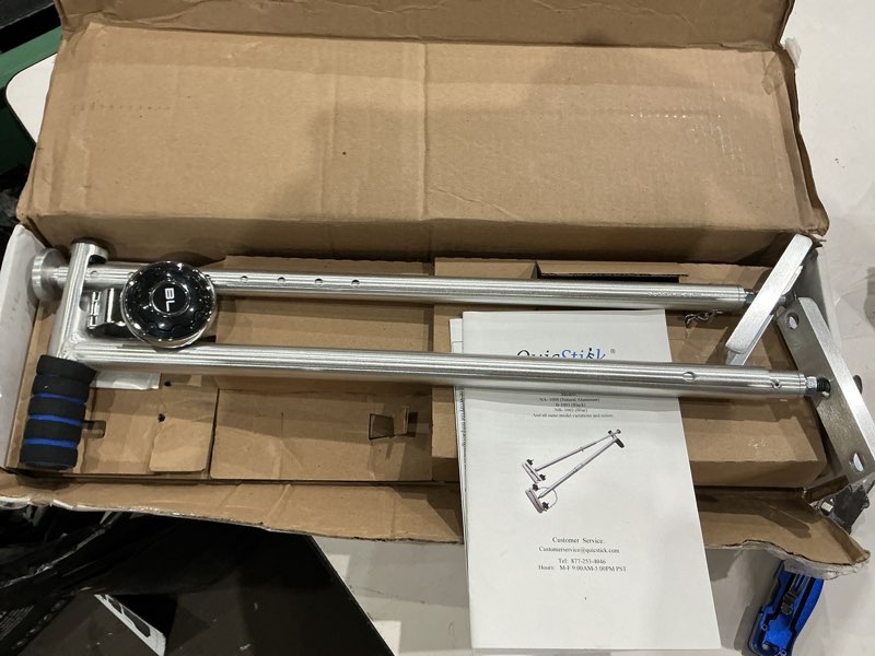 Condition photo showing As Is for portable driving hand controls, disabled driver equipment