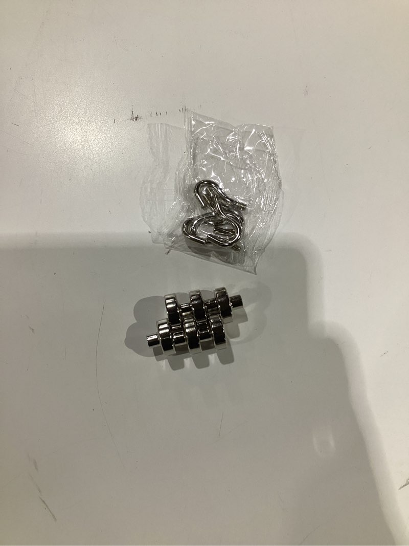 Condition photo showing Good Condition for Neosmuk Magnetic Hooks, Cruise Ship Essentials, 30lb+ Heavy Duty Magnetic Hooks for Cruise Cabins, Refrigerator, Grill, Hanging, and Travel | Extra Strong Must-Haves Magnet Hook Silver 30lbs+ Magnetic Hooks
