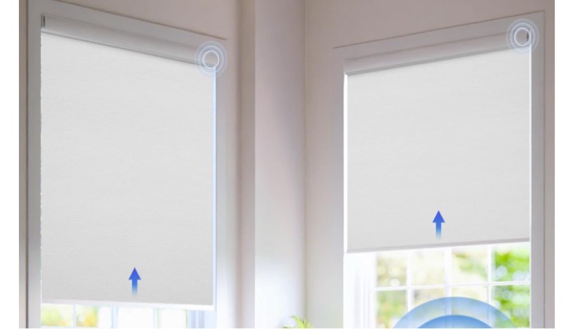 Hapadif Motorized Automatic Blinds-23 Inch Width Cordless Roller Shades with Remote for Bedroom Livi