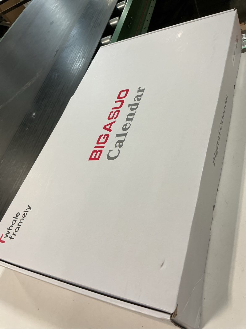 Condition photo showing As Is for (TURNS ON WONT LINK) 21.5 Inch Digital Calendar, Full HD Touchscreen Smart Planner for Family Schedules - Wall Mount, Great for Seamless Daily Planning & Household Organization, with LED Reminder Light White 21.5 Inches