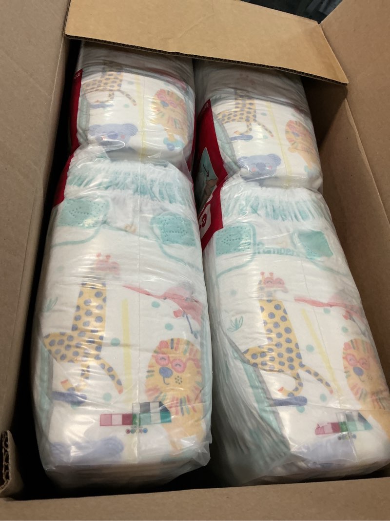 Condition photo showing New/Like New for Pampers Diapers - Cruisers 360 - Size 5, 128 Count, Babyproof up to 100% Leakproof Pull-On Diaper Size 5 128