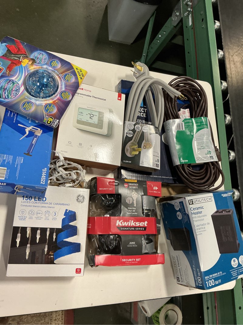 Condition photo showing As Is for Assorted Home Improvement Lot (Small Tools, Screw, Home Accessories, etc.)
