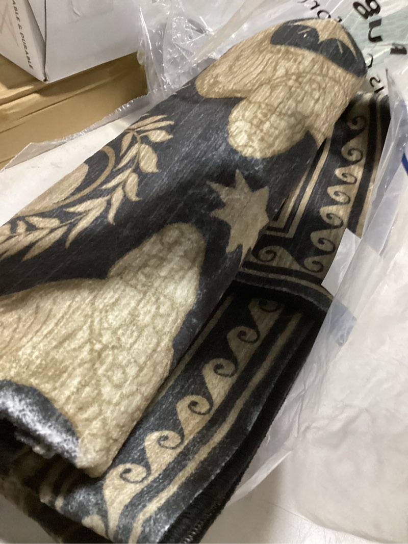 Condition photo showing Good Condition for snake 3x5 area rug washable non-slip dark grey gothic witchy fantasy small indoor rugs for entryway soft low-pile carpet for kitchen bedroom living room nursery throw rug dark grey 3' x 5' (rectangular)