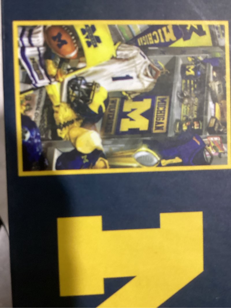 Condition photo showing New/Like New for MasterPieces Game Day 500 Piece Jigsaw Puzzle for Adults - NCAA Michigan Wolverines Locker Room - 15