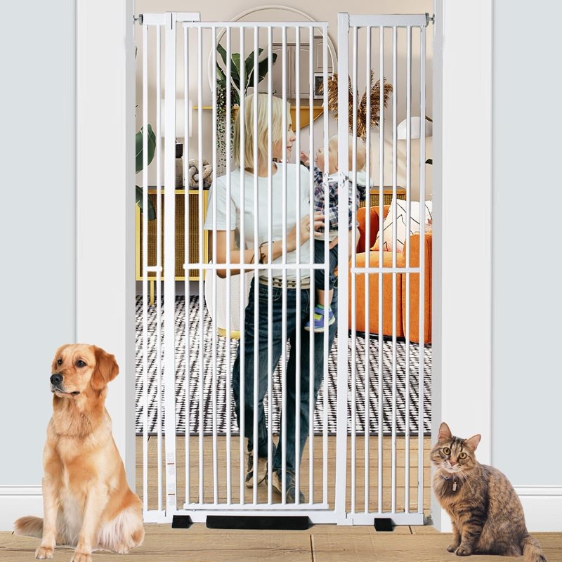 71 Inch Extra Tall Cat Pet Gate Baby Gate Adjustable 29.13" And 45.63"