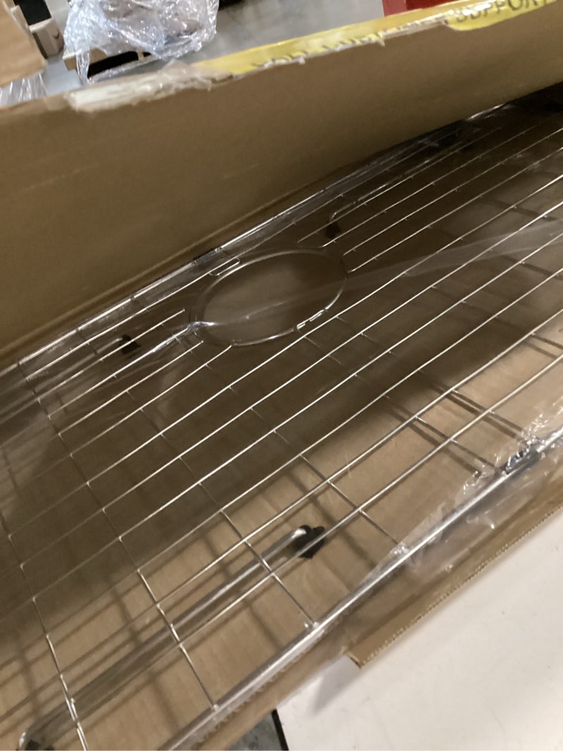 Condition photo showing Good Condition for 27-9/16" x 14-9/16" Sink Protector, Rear Drain with Corner Radius 3/16", Sink Grid - Rear Drain for Single Bowl Kitchen Sinks 27-9/16" x 14-9/16 Rear Drain