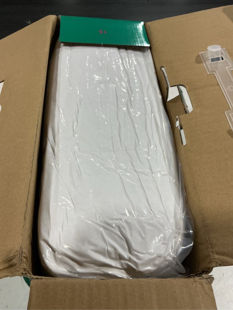 Condition photo showing Good Condition for three geese king size goose feather down fiber comforter - ultra soft all-season down duvet insert fluffy baffle box design with 8 corner loops for warmth and softness. king white