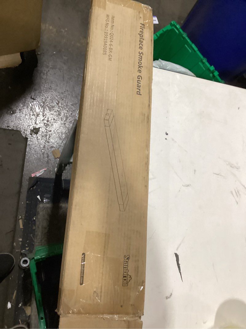 Condition photo showing New/Like New for Stanbroil Adjustable Fireplace Hood 28.5 to 48" Accessory, Black Powder Coat Fireplace Hood Heat Shield