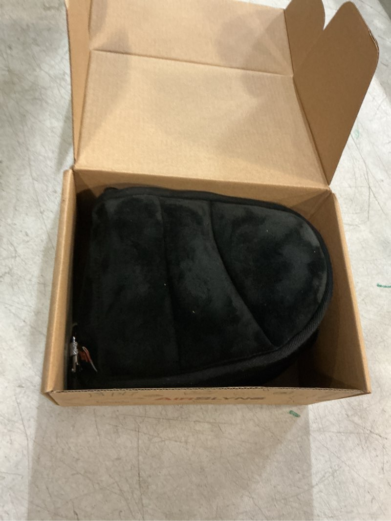 Condition photo showing Good Condition for 3-in-1 airplane sleep support system - integrated plane sleeping accessories with memory foam long haul flight pillow, adjustable travel eye mask, and blanket-like body sling - fits in carry on