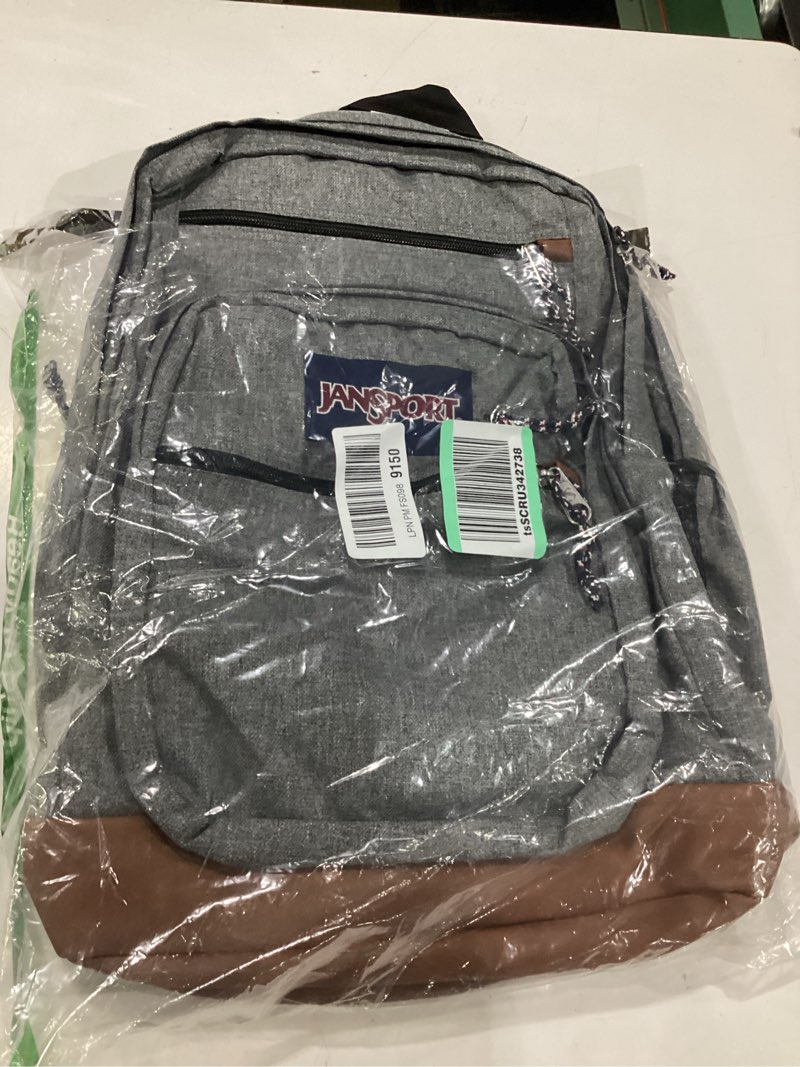 Condition photo showing New/Like New for jansport cool backpack, with 15-inch laptop sleeve - large computer bag rucksack with 2 compartments, ergonomic straps, black black one size