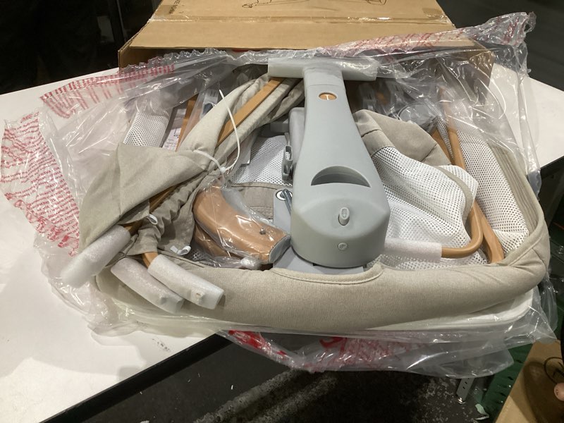 Condition photo showing Good Condition for neoborn 3 in 1 baby bassinet, bedside bassinet for baby, rocking bassinet with breathable full-mesh, mattress and soft sheet, adjustable height, stable and secure crib for newborns