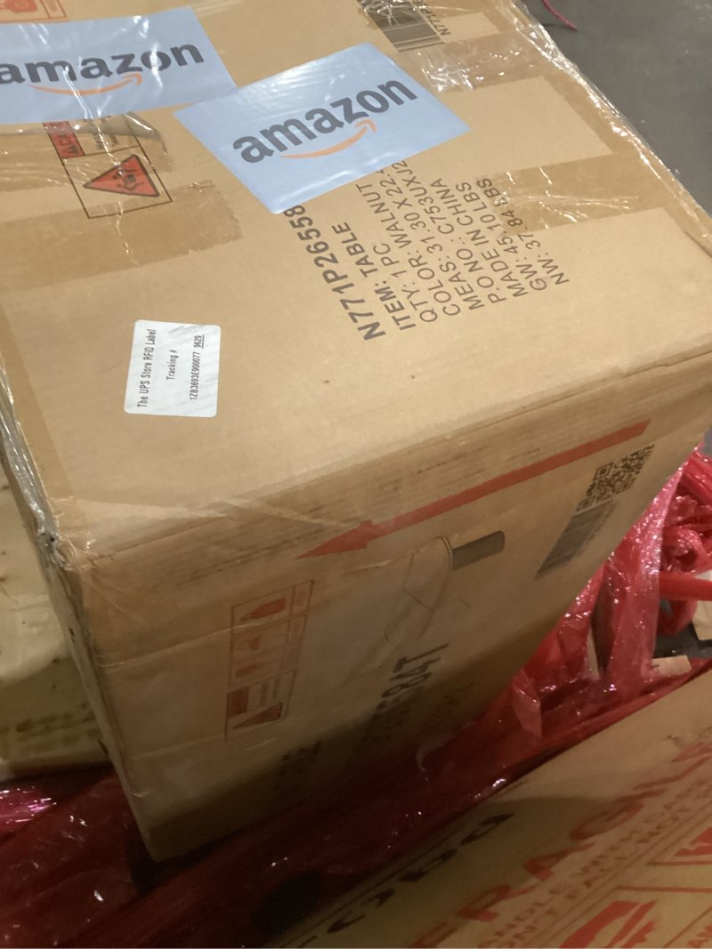 Condition photo showing As Is for Incomplete  only pedestal base *Oval Dining Table with Double Pedestal Base for 6 People, 88-inch Kitchen Table for Dining Room, Easy to Assemble, Walnut