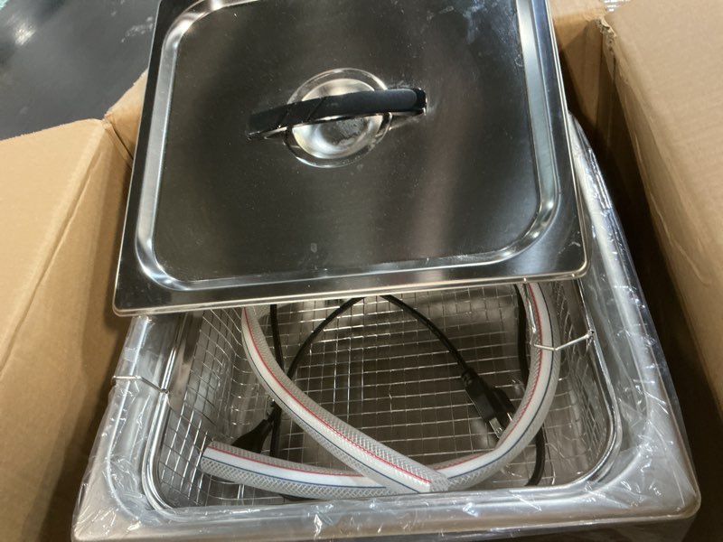 Condition photo showing Good Condition for CREWORKS 15L Ultrasonic Cleaner with Knob, Total 760W Professional Industrial Auto Cleaning Machine for Carburetor Repairing Tools Parts Instrument, 40kHz Digital Sonic Cavitation Cleaner with Heater 1 Count (Pack of 1)