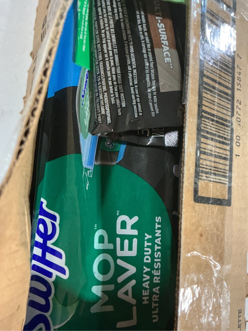 Condition photo showing As Is for Swiffer Sweep & Mop Deluxe 2-in-1 Multi-Surface Kit for Floor Cleaning, Includes 1 Sweeper Device, 5 Dry Sweeping + 6 Wet Mopping Heavy Duty Cloths, Black Deluxe Starter Kit