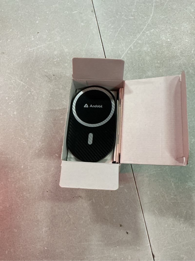 Condition photo showing New/Like New for andobil upgraded for magsafe car mount pro [strongest magnet, big phone friendly] 360° rotation magnetic phone holder for car vent for iphone 17 pro max 16/15/14/13/12 samsung s26/s25 (carbon fiber) black
