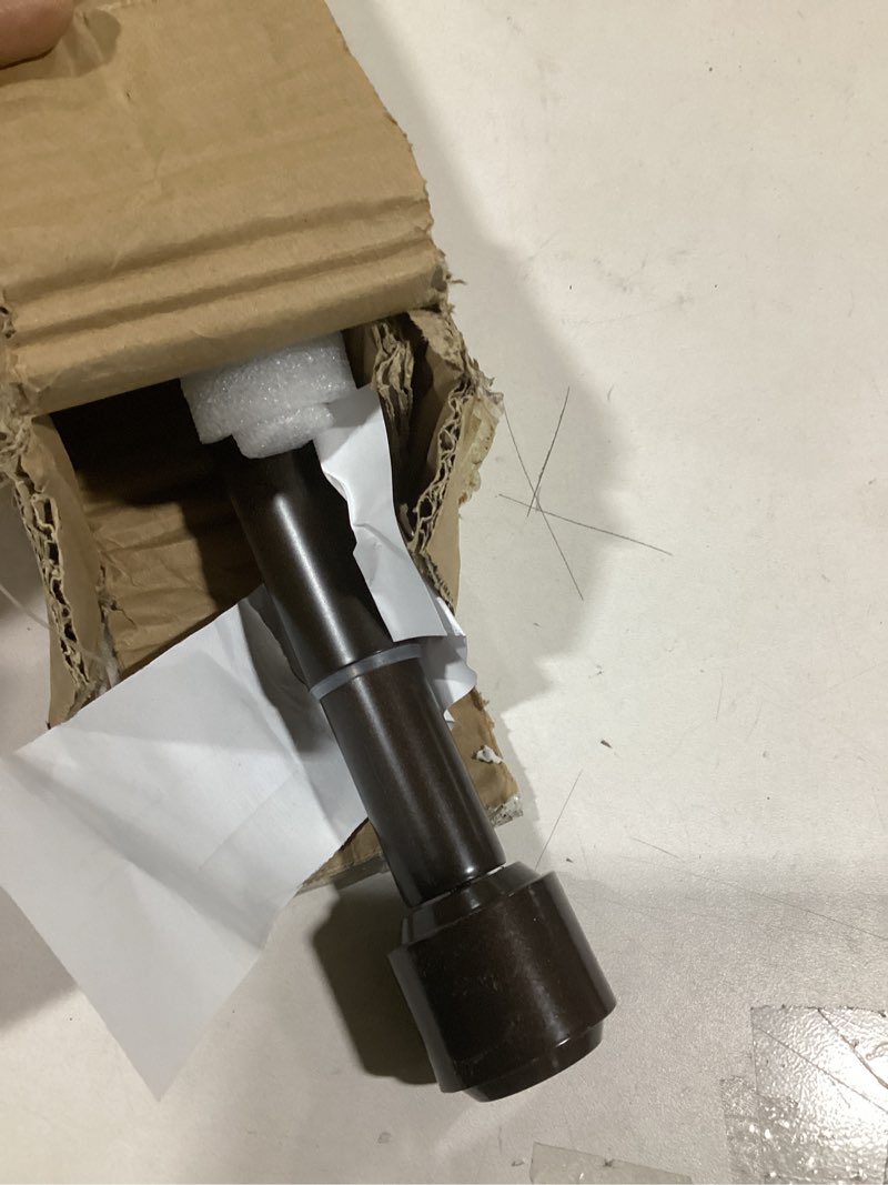 Condition photo showing Good Condition for Heavy Duty Curtain Rods, 1 1/8 Inch Diameter Single Curtain Rod 72-144Inch(6-12ft) Extendable Length with End Caps Adjustable Modern Brackets-Dark Bronze Dark Bronze 72-144"