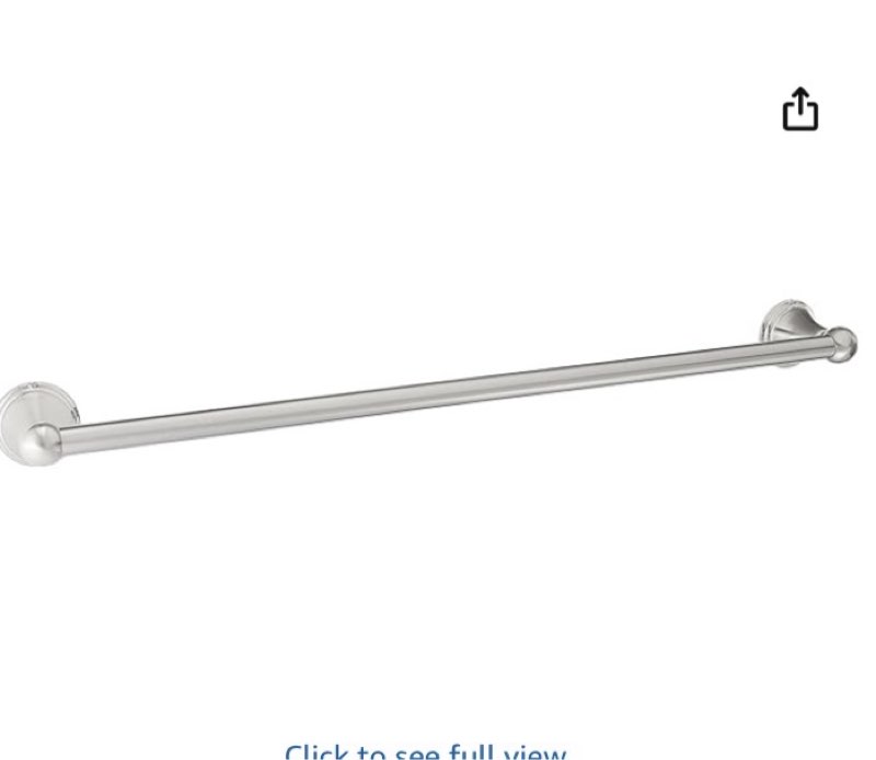 Amazon Basics Straight Modern Towel Bathroom Bar, 24 inch, Satin Nickel
