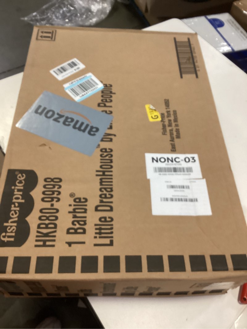 Condition photo showing New/Like New for Fisher-Price Little People Toddler Toy Barbie DreamHouse Playset with Music Lights & Figures for Pretend Play Kids Ages 18+ Months