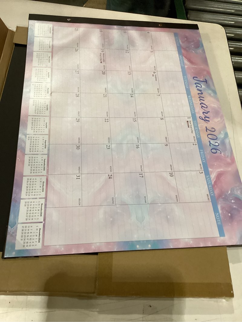 2026 Desk Calendar Large 22x17 – Desk Top Calendar 2026 with plastic cover