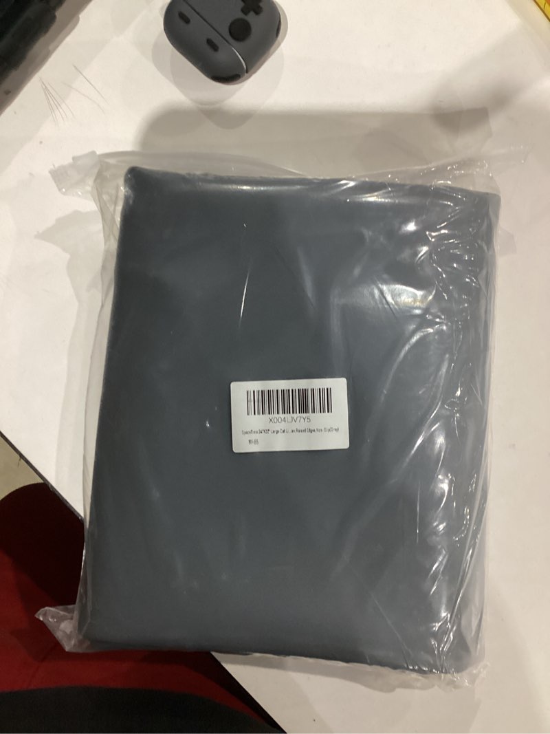 Condition photo showing New/Like New for SpaceTime Elevated Cat Litter Mat for Litter Box,Trapping Litter Ramp/Steps for Floor Indoor,Washable Easy Cleaning Cat Pad with Filter Function,Suitable for Kitty & Senior Cats (Grey-Arc Shape)