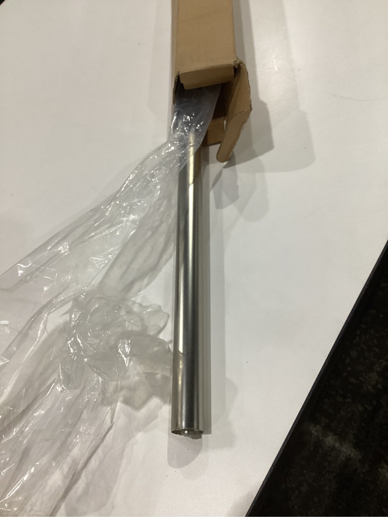 Condition photo showing As Is for Ivilon Tension Curtain Rod - Spring Tension Rod for Windows or Shower, 54 to 90 Inch. Satin Nickel 54\\\" to 90\\\" Satin Nickel, MISSING END OF ROD