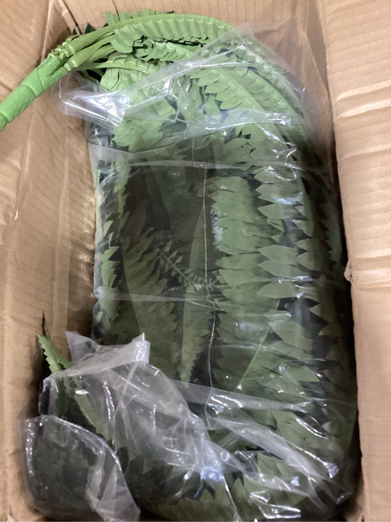 Condition photo showing Good Condition for yastouay 48 inch fake ferns, look real 101 leaves artificial boston ferns for outdoors large, lush uv resistant faux ferns for outdoor planter large, outdoor faux plants for porch patio home decor green 1 pcs