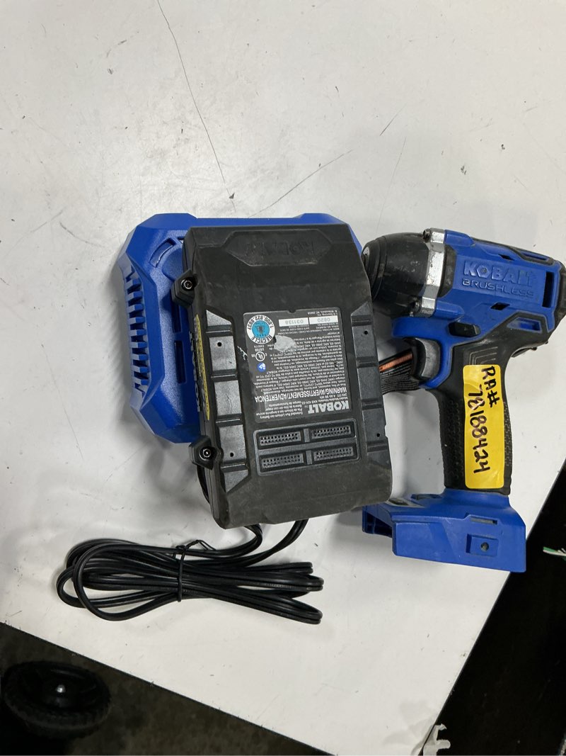 Condition photo showing As Is for kobalt 24-volt variable speed brushless 3/8-in drive cordless impact wrench