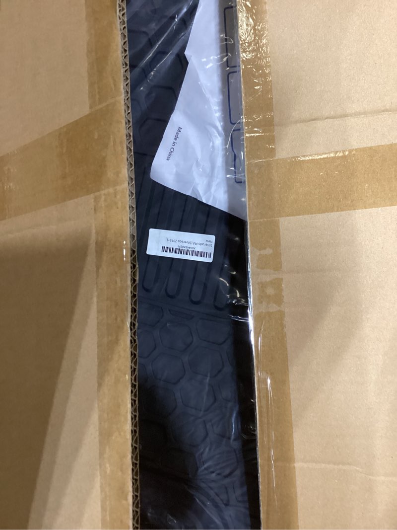 Condition photo showing New/Like New for Custom-Made for 2025-2019 Chevrolet Silverado 1500 / GMC Sierra 1500 2020-2025 Chevy Silverado/GMC Sierra 2500HD/3500HD Crew Cab Premium All-Weather Rubber Floor Mats (Black) Silverado 2019+