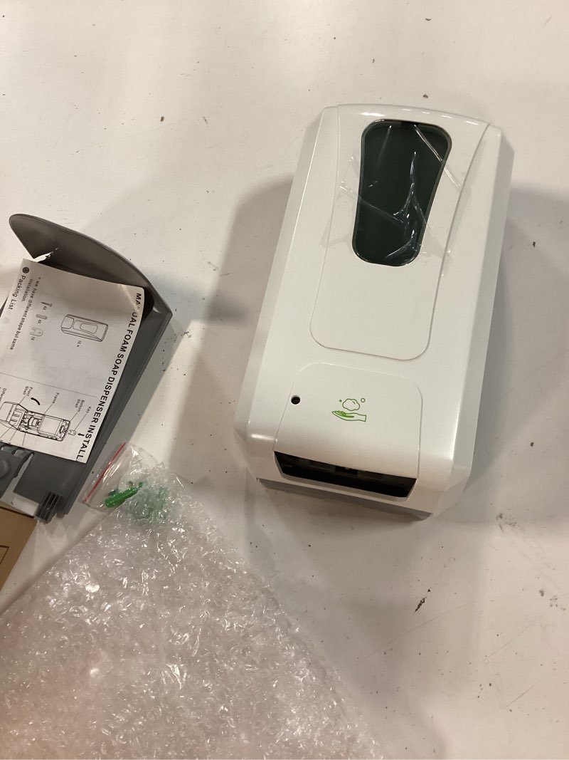 Condition photo showing As Is for toewoe automatic soap dispenser, touchless soap dispenser, soap dispenser wall mount, liquid soap dispenser for bathroom kitchen school hotel