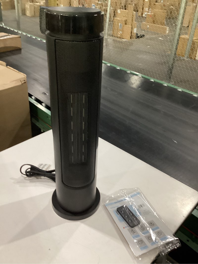 Condition photo showing New/Like New for flanur space heaters for indoor use large room, 1500w portable electric heater with remote, 5 modes, safety protection & child lock, 12h timer, oscillation heater for bedroom home office black 1pack