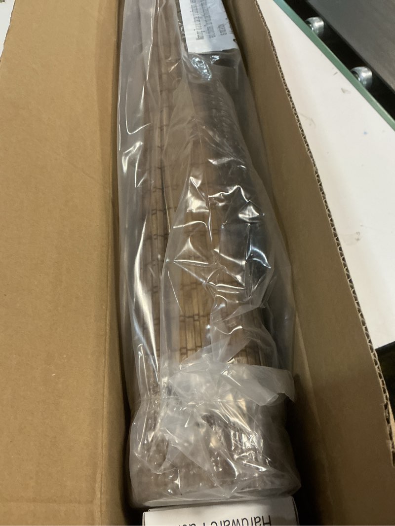 Condition photo showing New/Like New for lazblinds cordless bamboo roman shades, privacy blinds for interior windows, room darkening roll up bamboo blinds for home & patio, 21.5\\\" w x 64\\\" h, highfield t (similar no same)