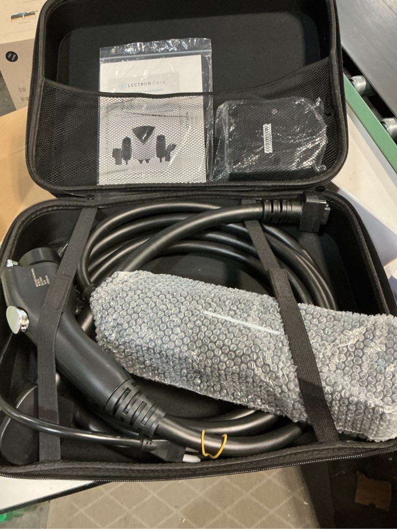 Condition photo showing New/Like New for lectron level 1/2 (8a - 40a) j1772 portable ev charger - dual-level electric vehicle charging station with nema 14-50/5-15 plug - compatible with all j1772 evs