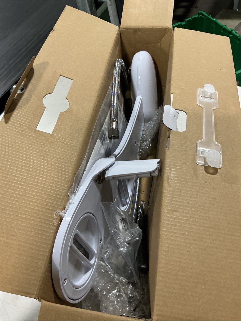 Condition photo showing As Is for brondell bidet left hand bidet attachment southspa dual nozzle - control panel on left side - dual positionable nozzles for front and rear wash, lh-12