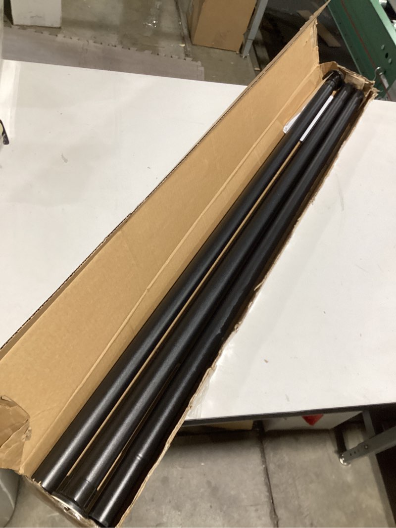 Condition photo showing Good Condition for Oxdigi Tension Shower Doorway Curtain Rod/Adjustable 122.1-141.7 inches No Drilling Window Curtain Rod for Bethroom, Indoor Decor/Matt Black 122.1" - 141.7" Black