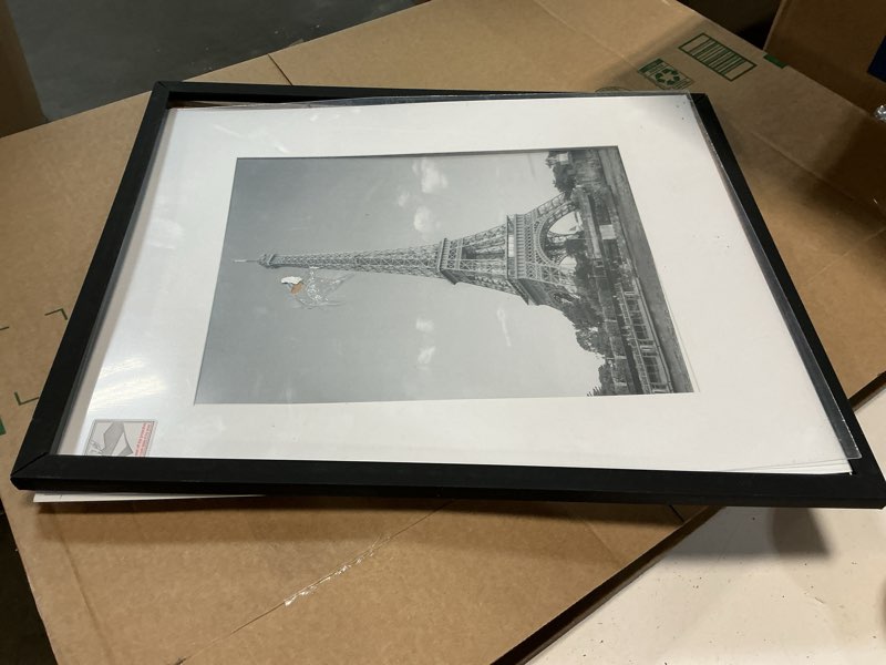 Condition photo showing As Is for LaVie Home 17x21 Picture Frame for Wall Display, 17x21 Black Picture Frame with HD Plexiglas, 17 x 21 Poster Frame 1 Pack, Display Frame for Vertical or Horizontal, Classic Collection Black 17x21 1