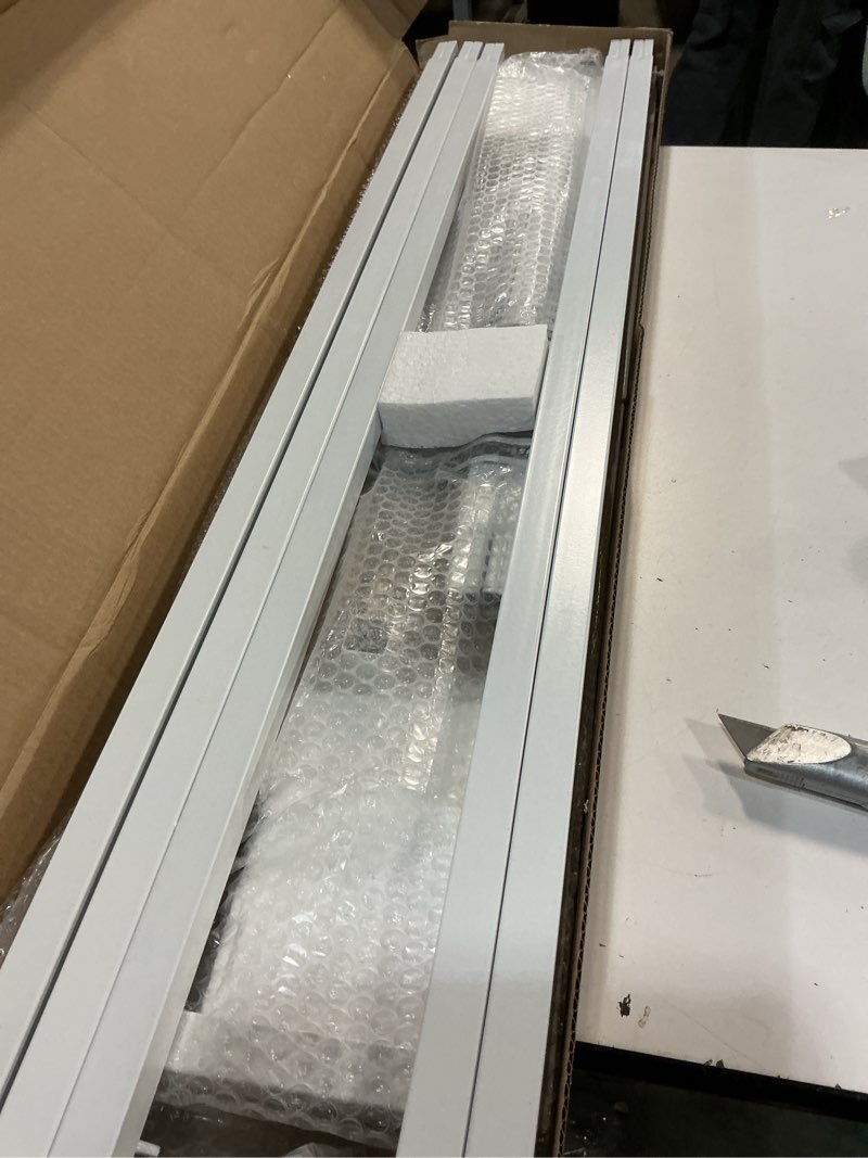 Condition photo showing Good Condition for Wokceer 8x8FT Backdrop Stand Heavy Duty Pipe and Drape Kit with Base, Adjustable Square White Backdrop Stand for Wedding Birthday Party Photo Booth Photography Background Decoration