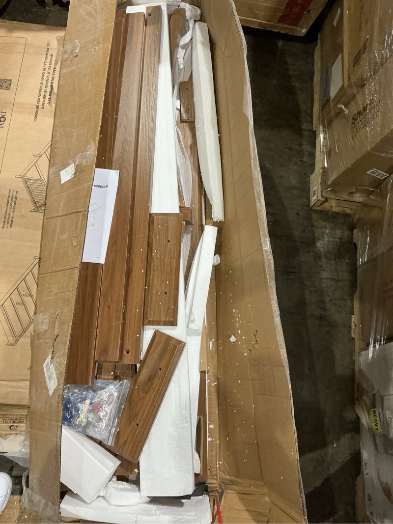 Condition photo showing Good Condition for little tree 63” console table for entryway, 2-tier entryway table behind sofa couch with storage shelves, narrow wooden entry tables for home living room hallway rustic brown