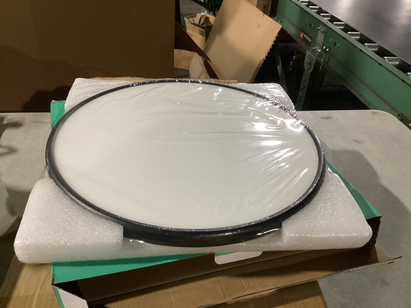 Condition photo showing New/Like New for Roomratv Flush Mount Light Fixture with Remote Control, 2000K Night Light Feature, 18Inch 36W Led Ceiling Light with Full CCT Brightness Adjustable for Kitchen, Office, Kids Room Black 18inch-2000K