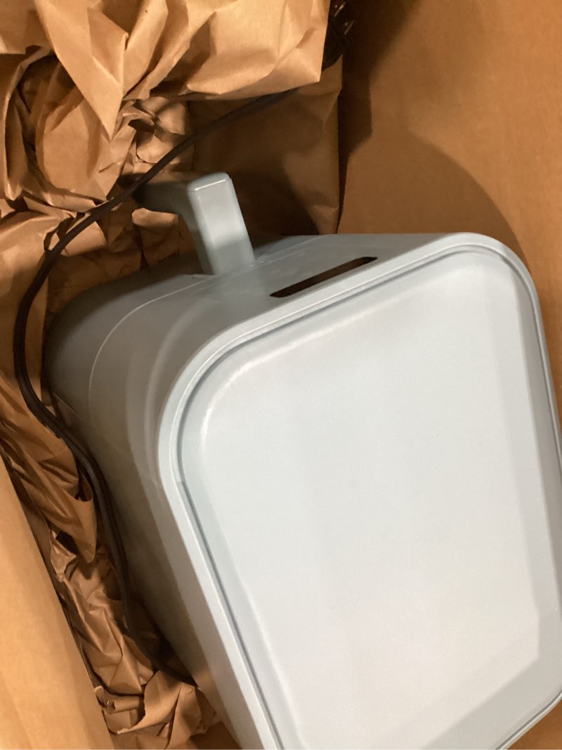 Condition photo showing As Is for bella 6 Qt Slim Air Fryer, Fits-anywhere™ Kitchenware, EverGood™ Ceramic Nonstick Coating, Adjustable Temperature, 6 Preset Cooking Options, 60 Min Auto Shutoff w Audible Tone, 5lb Capacity, Surf 6 QT Surf