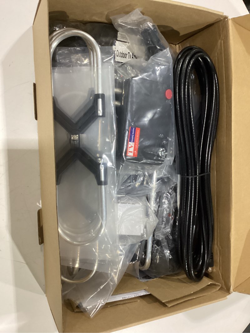 Condition photo showing New/Like New for 2026 upgraded outdoor tv antenna for smart tv,360° omni-directional reception long 150+ miles range enhance vhf&uhf 4k ready hdtv antenna with added stability for outdoor/attic- 25ft rg6 coax cable