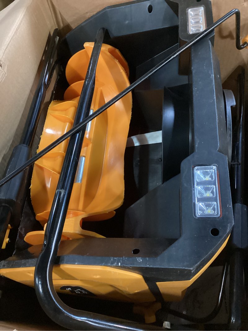 Condition photo showing As Is for 20" Cordless Snow Blower(No Battery), Compatible with Dewalt 20V Max Battery, Brushless Snow Thrower with Directional Plate & LED Lights, Electric Snow Blower Ideal for Walkways and Driveways