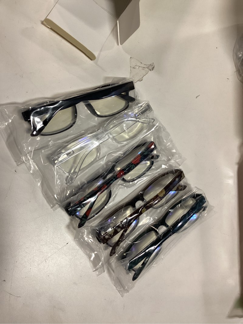 Condition photo showing New/Like New for Gaoye Professional Reading Glasses for All Day - Computer Readers with Blue Light Protection - Value Pack A2-5 Pack Flower Vibes 2.5 x